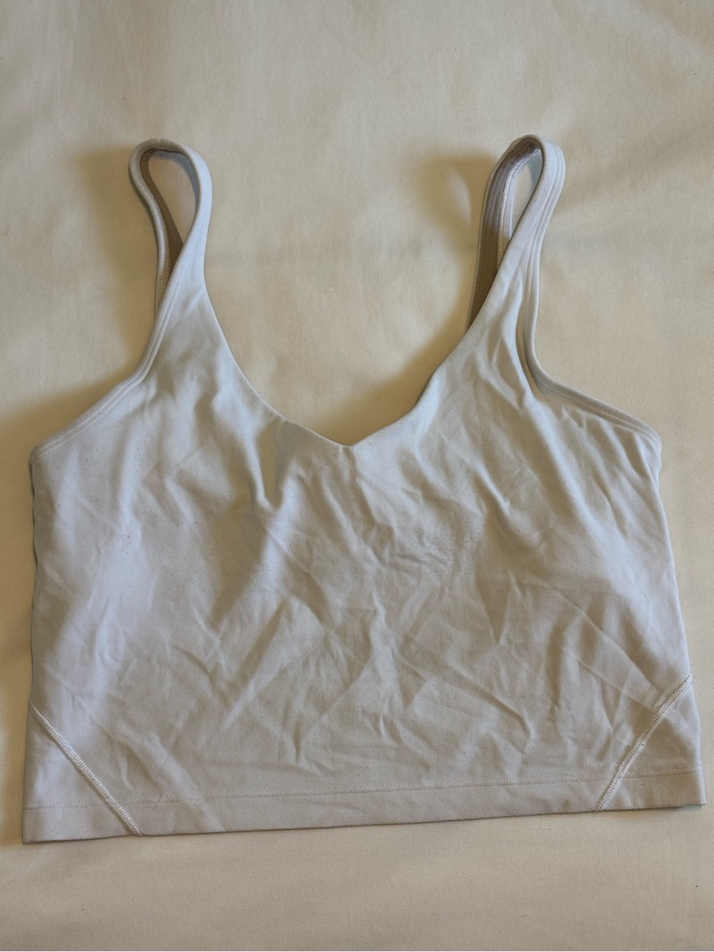 lululemon athletica Light Beige Scoop Neck Sports Bra